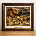 Cubist still life with men's fashion