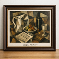 Cubist still life with textured details