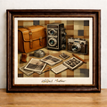 Vintage photography collection in cubism